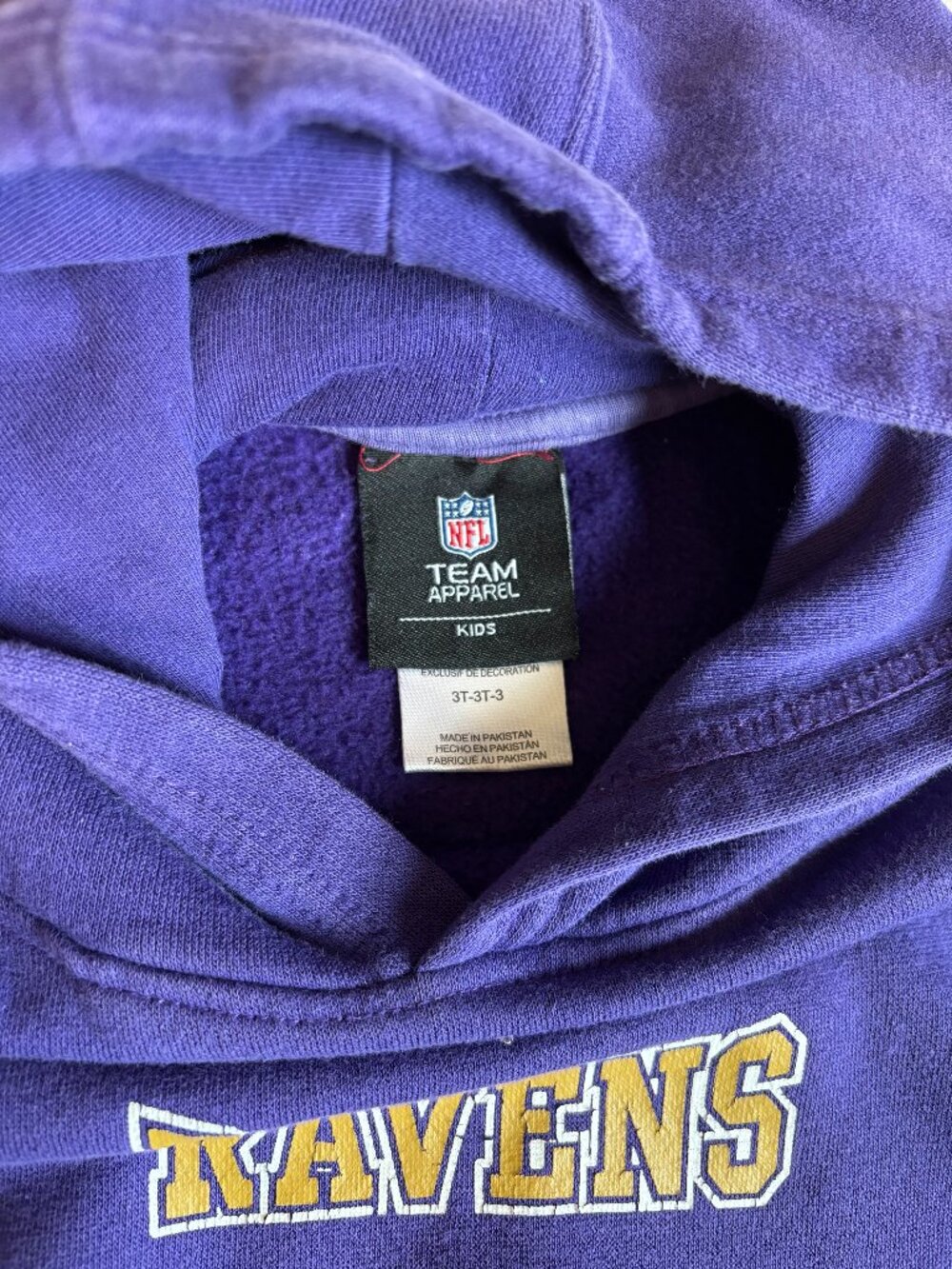 NFL TEAM APPAREL Baltimore Ravens Kids Purple Hoodie Sweatshirt Size 3T - Picture 6 of 7